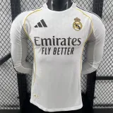 [PLAYER] 2025/26 R MAD Special Edition White Player Long Sleeve Soccer jersey