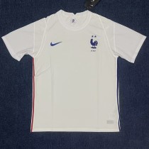 2000 France Away White Retro Soccer jersey