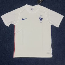 2000 France Away White Retro Soccer jersey
