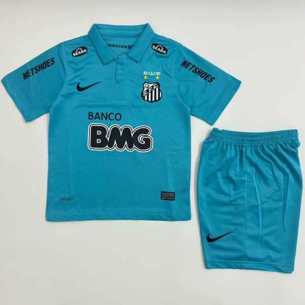 2012/13 Santos FC Away Blue Retro Kids Soccer jersey
