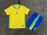 2025 Brazil Home Yellow Fans Kids Soccer jersey