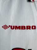1998/99 Man Utd Retro White Retro Long Sleeve Soccer jersey