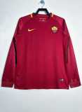 2017/18 Roma Home Red Retro Long Sleeve Soccer jersey