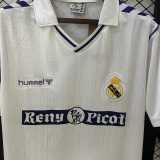 1989/90 R MAD Home White Retro Soccer jersey