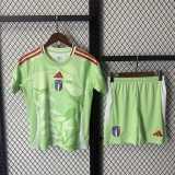 2025 Italy Away Green Fans Kids Soccer jersey