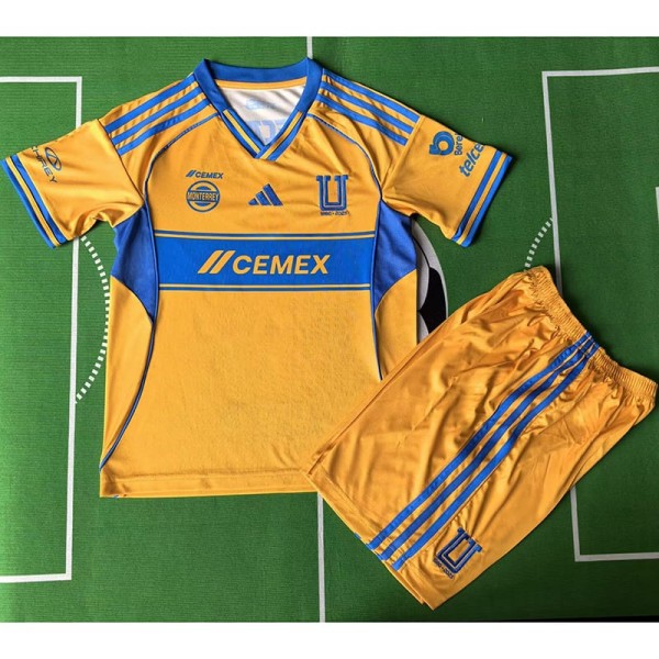 2025/26 Tigres UANL Home Yellow Fans Kids Soccer jersey