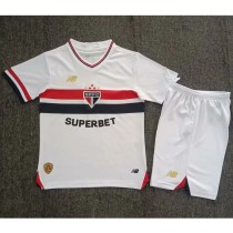2025/26 Sao Paulo FC Home White Fans Kids Soccer jersey