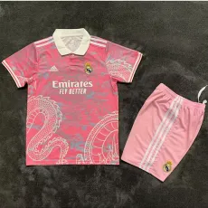 2025/26 R MAD Special Edition Pink Dragon Pattern Fans Kids Soccer jersey