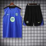 2025/26 BAR Blue Vest Suit Training Shorts Suit