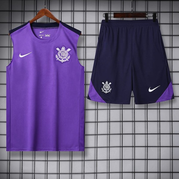 2025/26 Corinthians Purple Training Shorts Suit