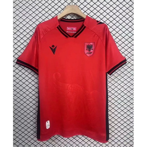 2025/26 Albania Home Red Fans Soccer jersey