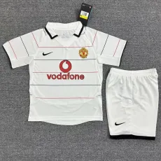 2003/05 Man Utd Away White Retro Kids Soccer jersey