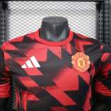 2025/26 Man Utd red  black Player Training Shirts