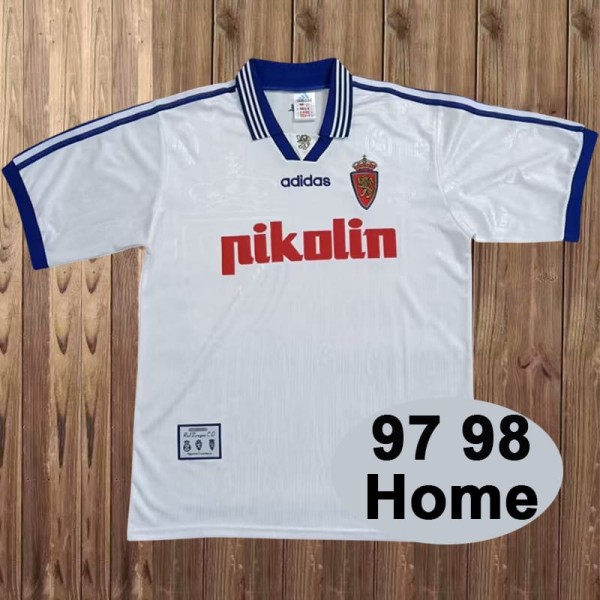 1997/98 Zaragoza Home White Retro Soccer jersey
