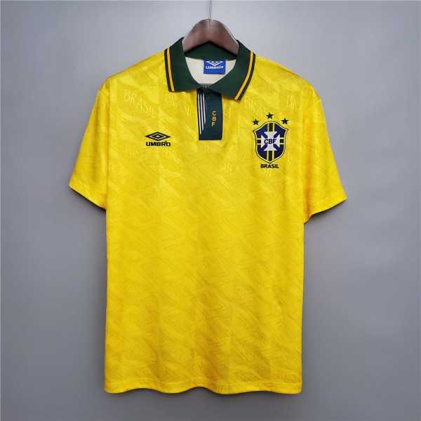 91 92 Brazil Home Retro Men Soccer jersey AAA36115