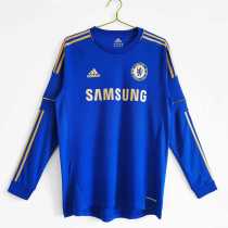 12 13 CHE Home Retro Long Sleeve Men Soccer jersey AAA38638