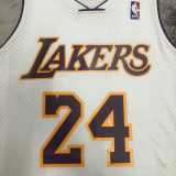 09 10 LAKERS BRYANT #24 White NBA Jerseys AAA42107