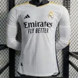 23 24 R MAD Home Fans Version Long Sleeve Men Soccer jersey AAA43924