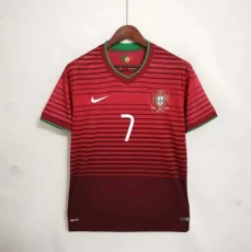 2014 Portugal Home Red Retro Soccer jersey