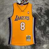 00 01 LAKERS BRYANT #8 Yellow NBA Jerseys AAA42099