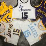 2023 LAKERS REAVES #15 Yellow NBA Jerseys