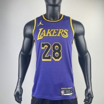 2023 LAKERS HACHIMURA #28 Purple NBA Jerseys