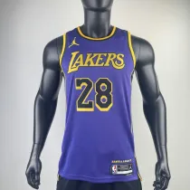 2023 LAKERS HACHIMURA #28 Purple NBA Jerseys
