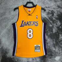 00 01 LAKERS BRYANT #8 Yellow NBA Jerseys AAA42099