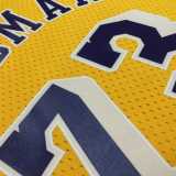 99 00 LAKERS RODMAN #73 Yellow NBA Jerseys AAA42103