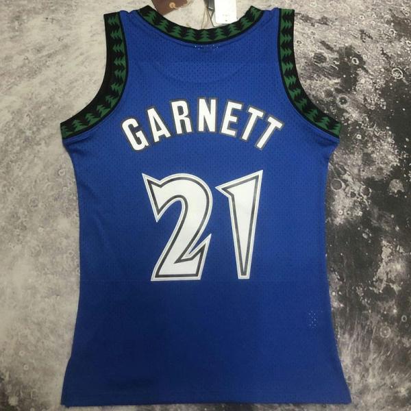 03 04 TIMBERWOLVES GARNETT #21 Blue NBA Jerseys AAA43673