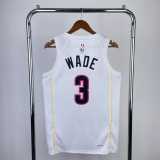 2023 HEAT WADE #3 White NBA Jerseys