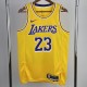 2023 LAKERS JAMES #23 Yellow NBA Jerseys