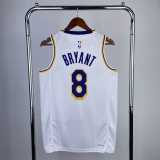 2023 LAKERS BRYANT #8 White NBA Jerseys