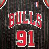 96 97 BULLS RODMAN #91 Black NBA Jerseys AAA42120
