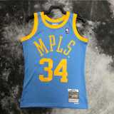 02 03 LAKERS ONEAL #34 Azure NBA Jerseys AAA42104