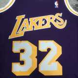 84 85 LAKERS JOHNSON #32 Purple NBA Jerseys AAA42110