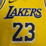 2023 LAKERS JAMES #23 Yellow NBA Jerseys
