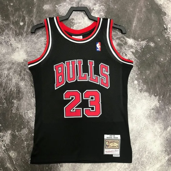98 99 BULLS JORDAN #23 Black NBA Jerseys AAA42127
