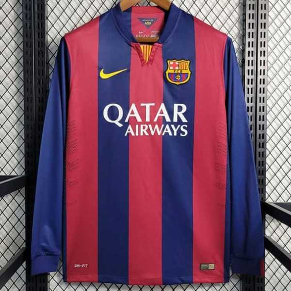 14 15 BAR Home Retro Men Soccer jersey AAA43855
