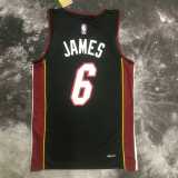 2023 HEAT JAMES #6 Black NBA Jerseys