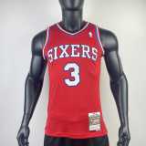 1996/97 76ERS IVERSON #3 Red NBA Jerseys