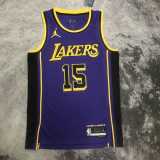 2023 LAKERS REAVES #15 Purple NBA Jerseys