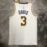 2023 LAKERS DAVIS #3 White NBA Jerseys