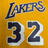 84 85 LAKERS JOHNSON #32 Yellow NBA Jerseys AAA42111