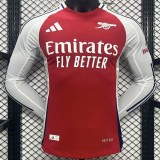 2024/25 ASN Home Red Player Long Sleeve Soccer jersey