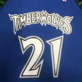 03 04 TIMBERWOLVES GARNETT #21 Blue NBA Jerseys AAA43673
