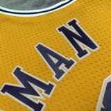 99 00 LAKERS RODMAN #73 Yellow NBA Jerseys AAA42103