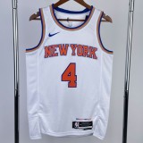2023 KNICKS ROSE #4 White NBA Jerseys