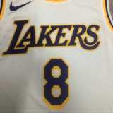 2023 LAKERS BRYANT #8 White NBA Jerseys