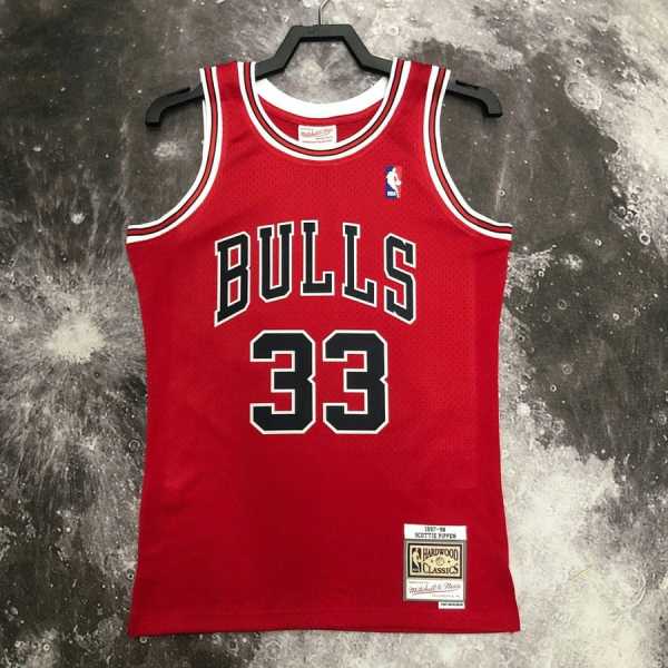 98 99 BULLS PIPPEN #33 Red NBA Jerseys AAA42125